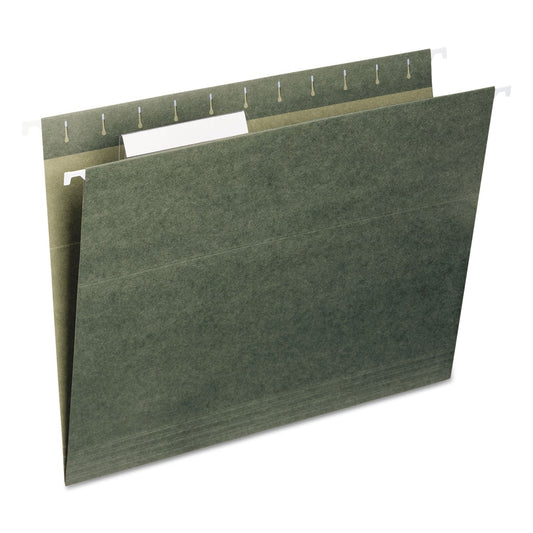 Smead - Carpeta colgante con pestaña, 1/3, tamaño de letra, color verde estándar, 25 por caja (64035)