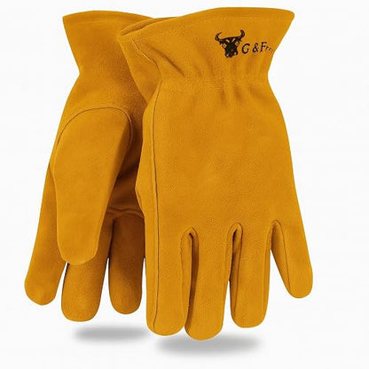 G & F 5013 Kids Leather Work Gloves for 4-6 Years Old