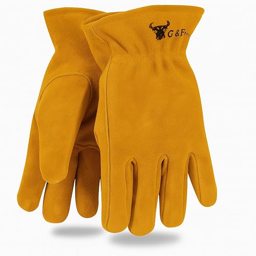 G & F 5013 Kids Leather Work Gloves for 4-6 Years Old