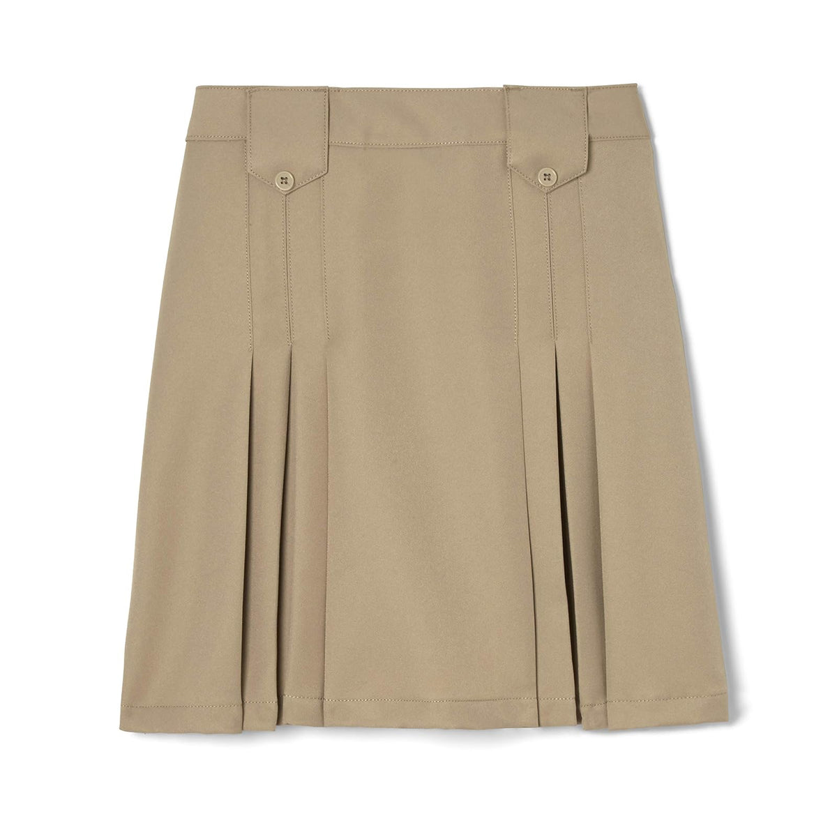 French Toast falda plisada frontal con pestañas para niña - Niñas grandes - 20 - Khaki