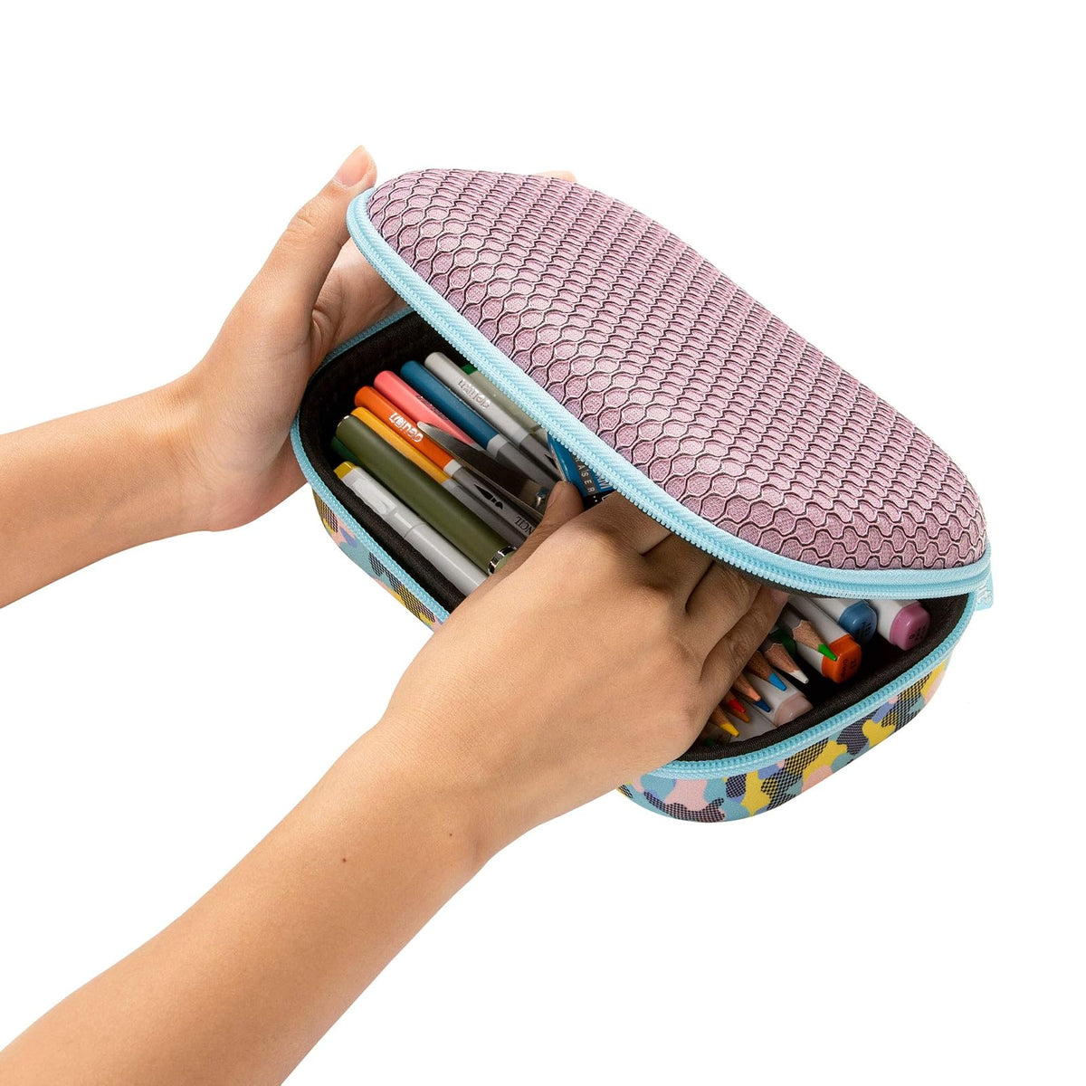 ZIPIT Estuche Malla para lápices | Estuche de gran capacidad | Estuche escolar para niñas y niños (Rosa)