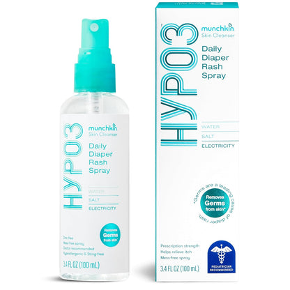 Munchkin® HYP03™ - Spray de ácido hipocloroso para la cara y el cuerpo, elimina los gérmenes que causan erupciones y ayuda a promover la curación, suave para pieles sensibles y propensas a eczema,