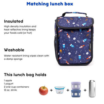 JJWorld New York Lollipop - Mochila con Bolsa para el Almuerzo, Spaceship, Una Talla