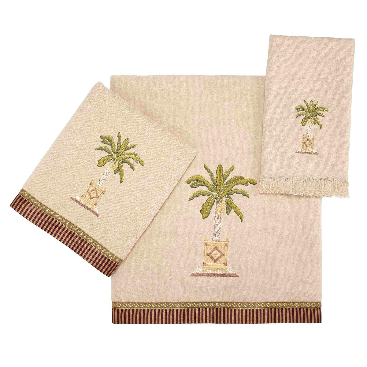 Avanti Linens plátano Palm Collection, Toalla de Punta de Dedo, 18 x 11 Pulgadas