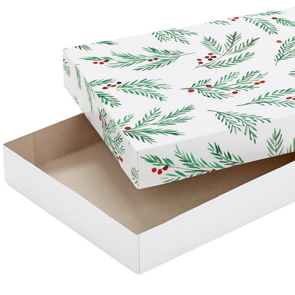 Hallmark - Cajas de Navidad para regalos (10 cajas de ropa con tapas: 3 pequeñas de 11 pulgadas, 5 medianas de 14 pulgadas, 2 grandes de 16 pulgadas), cuadros rojos, verdes y negros, muñecos de nieve,