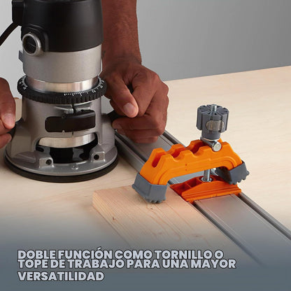 Bora 542011 Bora WTX Track Clamps Pair | Juego de 2 abrazaderas de guía para cortes angulares precisos para WTX y NGX, fijación rápida.