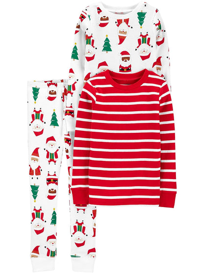 Simple Joys by Carter's Juego de Pijama de Navidad de algodón de 3 Piezas Juego de Pijama para bebés niñas