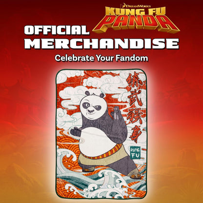 Silver Buffalo Kung Fu Panda - Manta de Forro Polar de 45 x 60 Pulgadas, Suave y acogedora, 180 g/m²