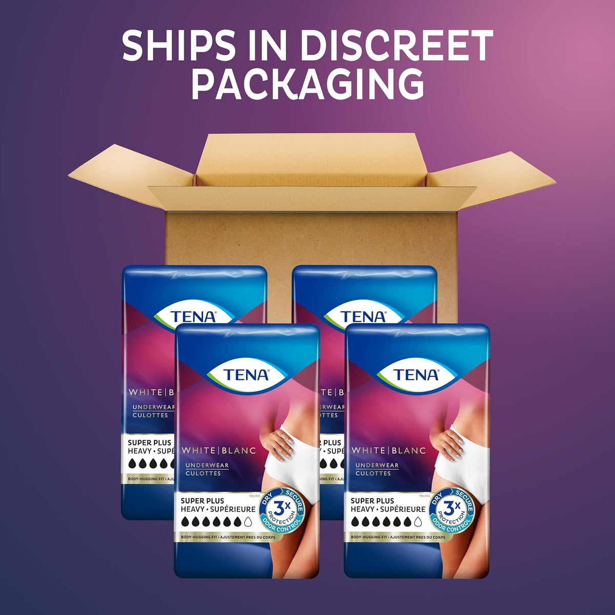 Tena Incontinence Underwear for Women, Super Plus Absorbency, Xlarge, 56 Count