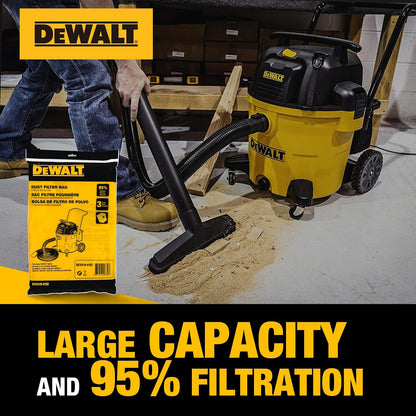 DEWALT DXVA19-4102, bolsa de filtro compatible con DXV12P DXV14P DXV16PA DXV16S