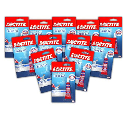 Loctite 242 azul Threadlocker 6 mm Tubo (209728), Paquete de 12, azul 242