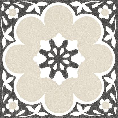 FloorPops - Azulejos de vinilo negro Daphne de 12 x 12 pulgadas (10 azulejos), (10 pies cuadrados/caja)