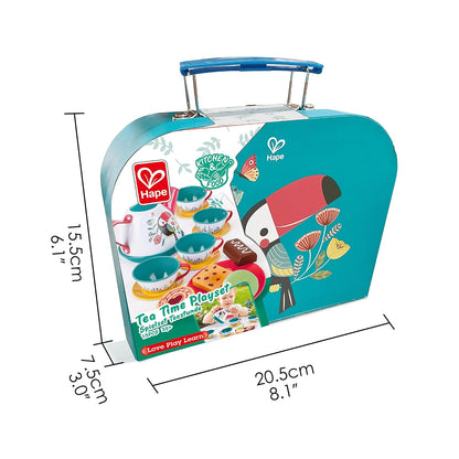 Hape Juego De Té para Niños con Maletín Portátil | Tetera, Tazas, Accesorios, Juego De Rol, Desarrolla Imaginación