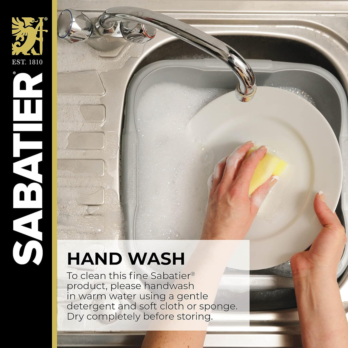Sabatier Juego de 15 Cuchillos Forjados Edgekeeper | Con afilador integrado, acero inoxidable de alto carbono, bloque de acacia, color blanco