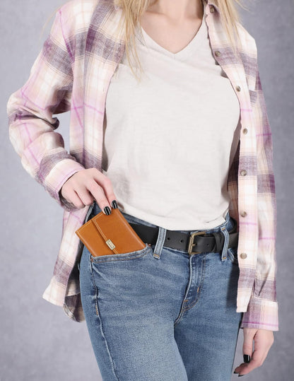 Timberland Cartera de piel para mujer RFID pequeña con índice de presión