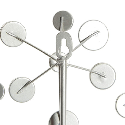 Deco 79 Metal Starburst Home Wall Decor Wall Sculpture with Crystal adorno de pared 16" x 2" x 16", Plata