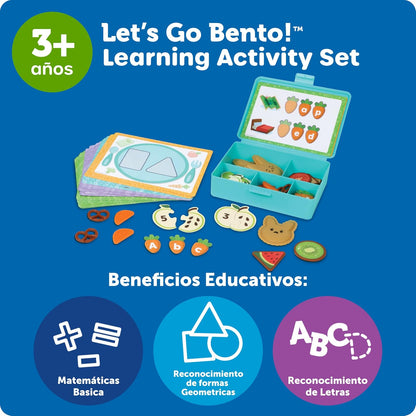 Learning Resources Let's Go Bento! Learning Activity Set, 78 Piezas, Mayores de 3 años, Actividades de Aprendizaje Preescolar, Juguetes Infantiles,Comida De Juguete,Juegos de Cocina de Juguete