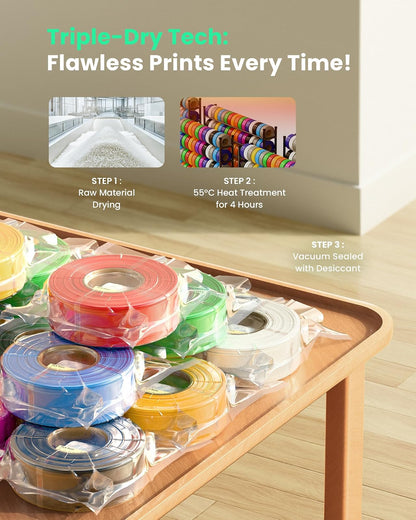 MarsWork Filamento PLA de 1,75 mm PLA para impresora 3D (recarga), 1 kg de repuesto para carretes reutilizables (2.2 libras), filamento de impresión 3D de alta calidad para impresoras 3D de