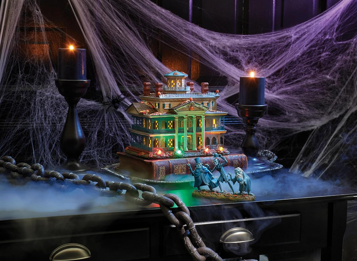 Department 56 Snow Village - Figura de Halloween de Disney The Haunted Mansion Beware of Hitchhikers, 9,5 cm de Alto x 5,5 cm de Ancho x 15,4 cm de Largo, Multicolor
