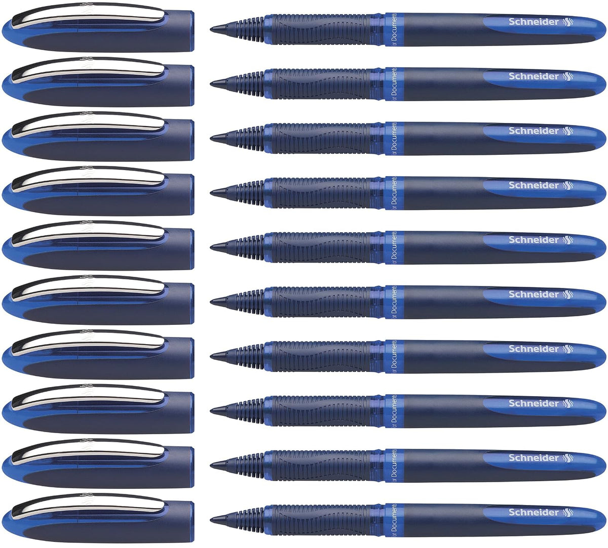 Schneider One Business Bolígrafo Retráctil con Clip, 0.6 mm - Azul