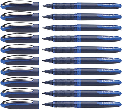 Schneider One Business Bolígrafo Retráctil con Clip, 0.6 mm - Azul