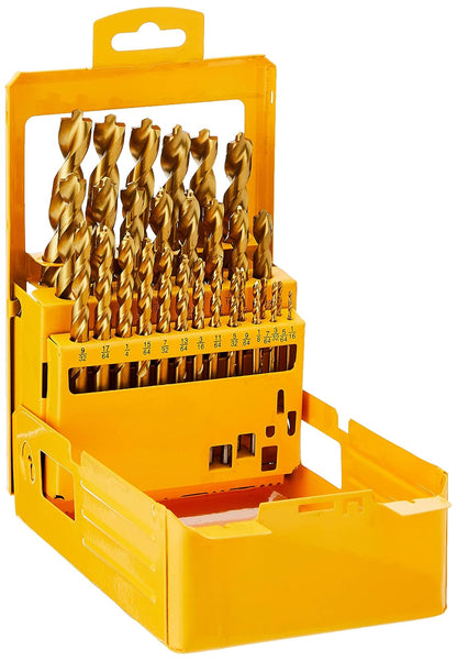 DEWALT DW1369 Juego de 29 Brocas Recubiertas de Titanio, Pilot Point