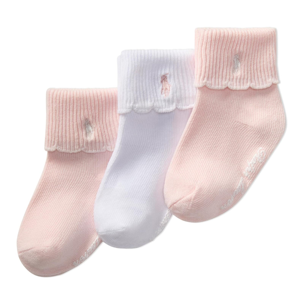 POLO RALPH LAUREN Baby Scallop Turncuff Sock Calcetín para bebé festoneado bebés niñas