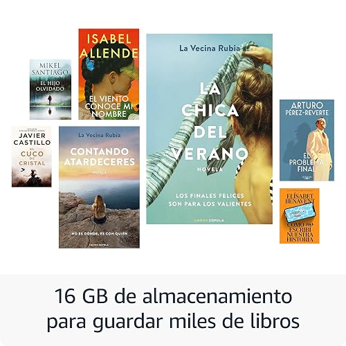 Kindle 16 GB (modelo más reciente): El Kindle más ligero y compacto, ahora con cambios de página más rápidos y mayor contraste, para una experiencia de lectura mejorada - Negro