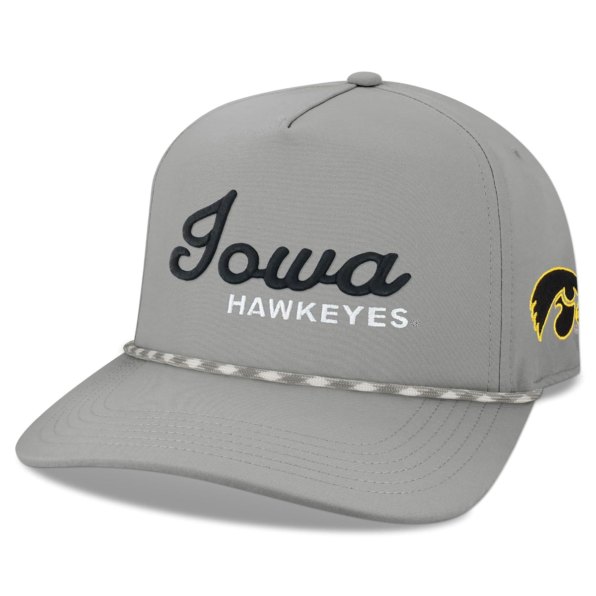 Legacy NCAA Officially Licensed Rope Hat, Lightweight Cap for Men & Women, Caddy, One Size Fits Most, Snapback Closure - Hawkeyes de Iowa