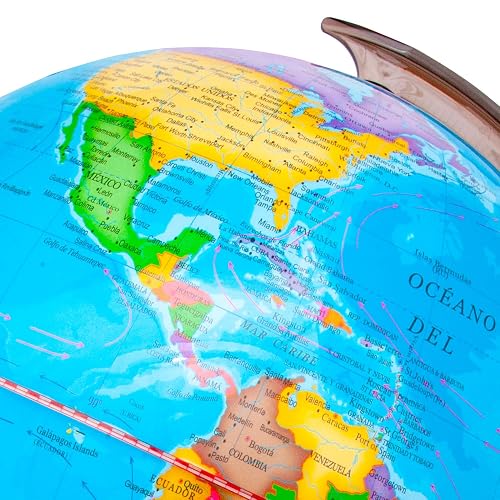 Barrilito Globo Terráqueo grande con diámetro de 32cm, (12.6"). 8610GT32