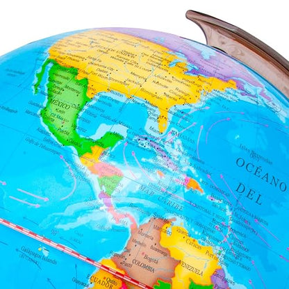 Barrilito Globo Terráqueo grande con diámetro de 32cm, (12.6"). 8610GT32
