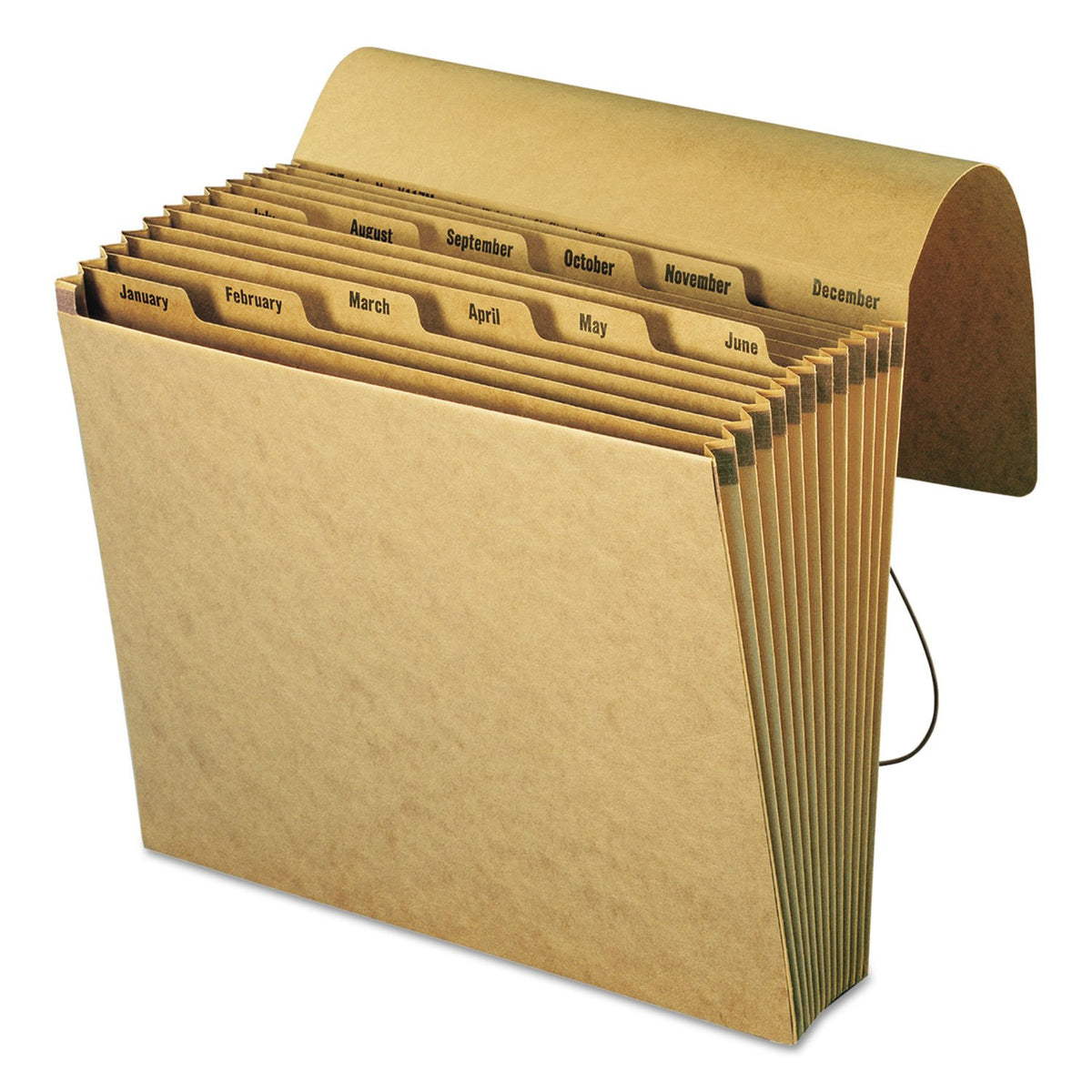 Smead Expanding File, Monthly (Jan.-Dec.), 12 Pockets, Flap and Cord Closure, Letter Size, Kraft (70186)
