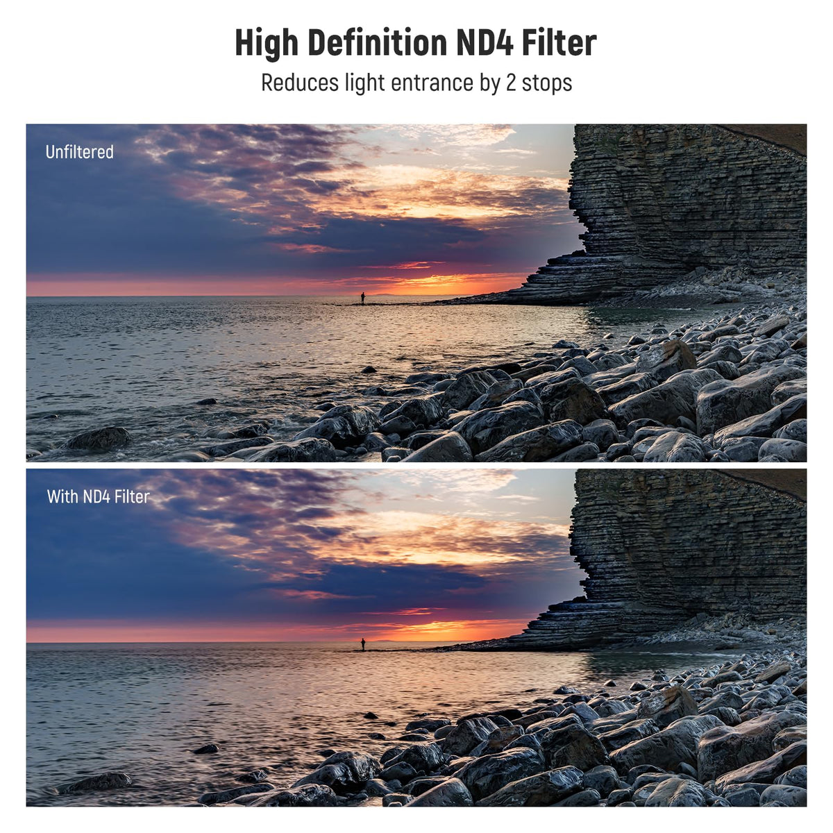 NEEWER 67mm UV/CPL/ND Kit Filtros Lentes con Estuche Rígido, Marco Aleación Aluminio & Vidrio Optico Multicapa, UV + Polarizador Circular (CPL) +Densidad Neutra (ND4) Filtro para 67mm Camara Lentes