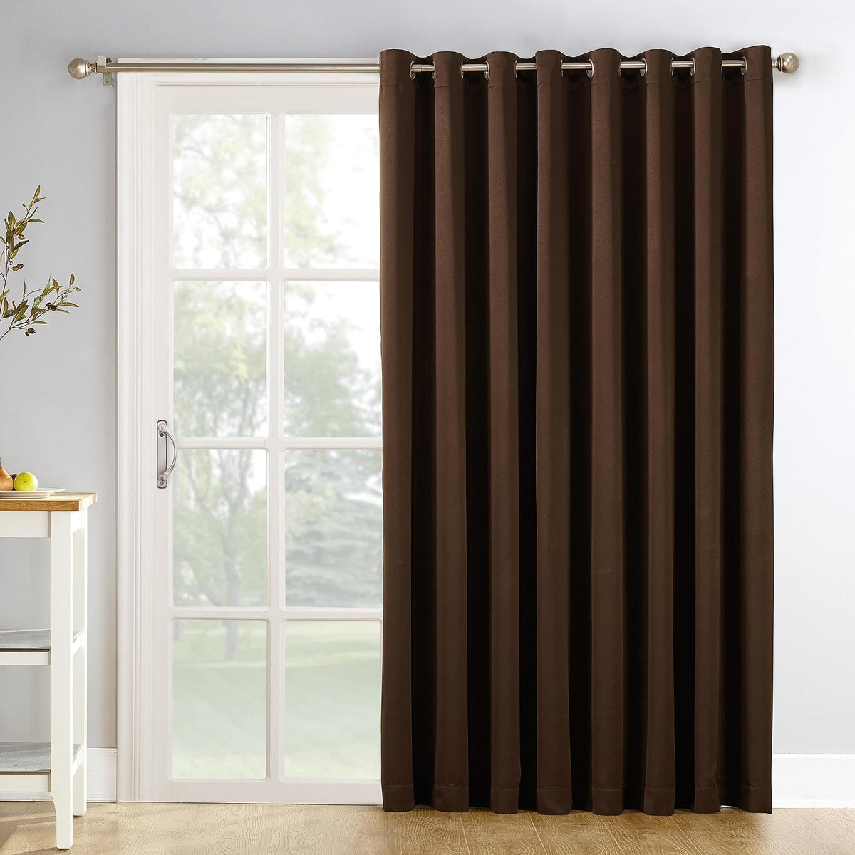 Sun Zero Easton - Cortina Opaca con Ojales, Panel Individual - Marrón - 84An x 100Al cm (1 Paneles)