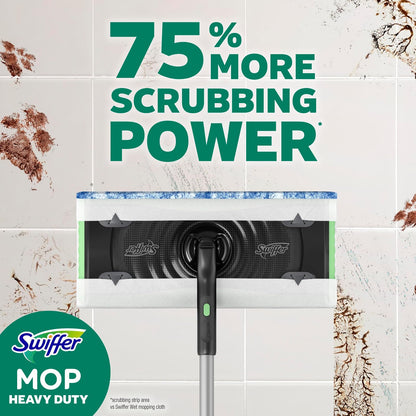Swiffer Sweeper Heavy Duty Wet Mopping Cloths Multi Surface Refills, Open Window Fresh, 20Count