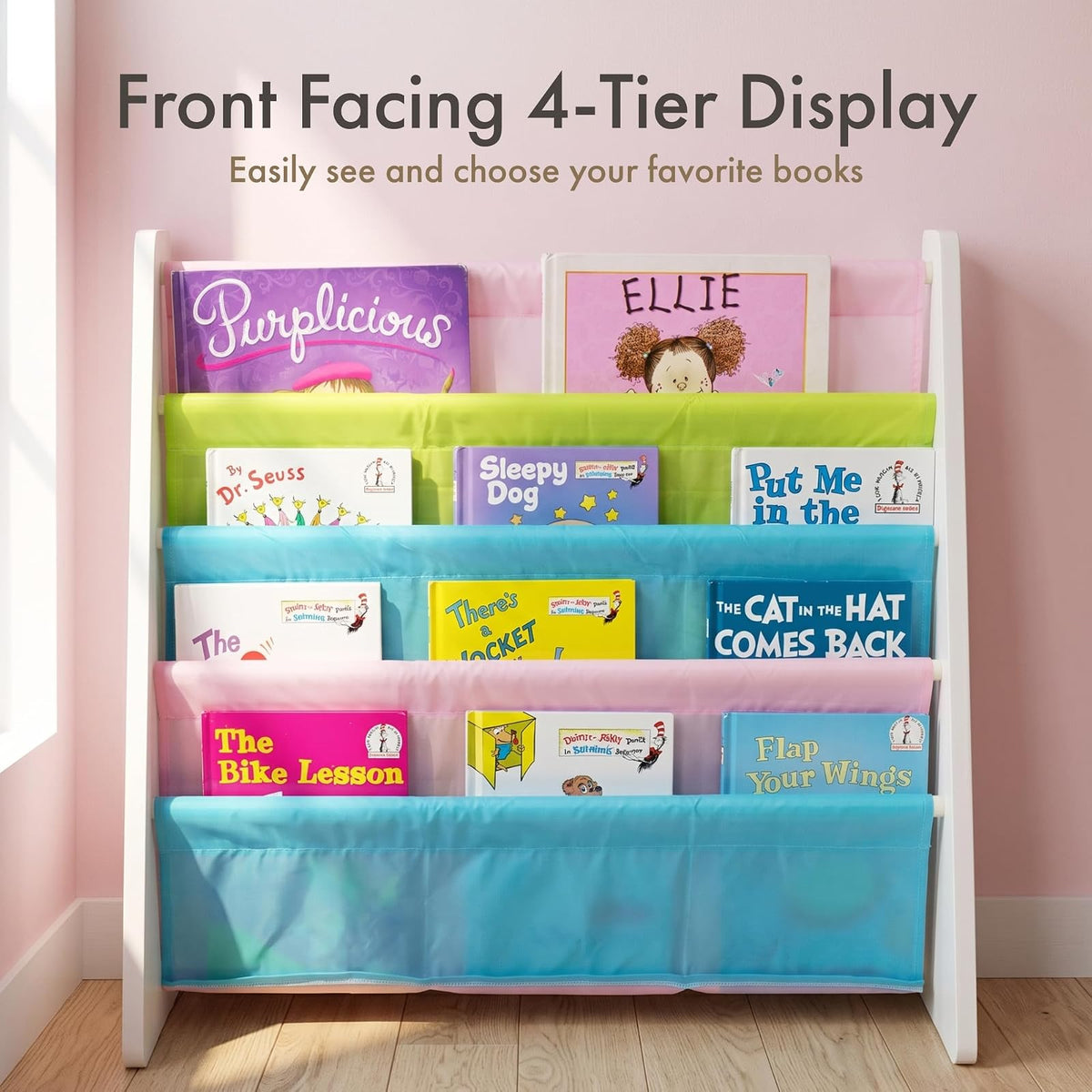 Tot Tutors WO594 Pastel Color Book Rack