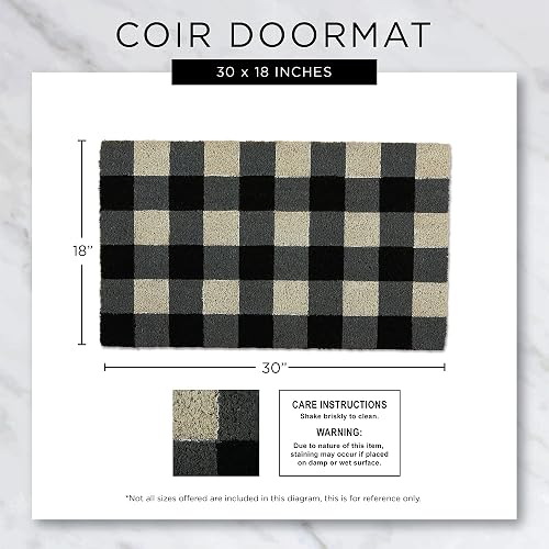 DII Natural Coir Fiber, 18x30" Entry Way Outdoor Door Mat with Non Slip Backing - For the Birds