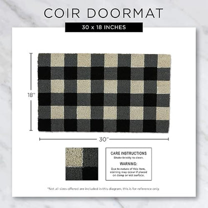 DII Natural Coir Fiber, 18x30" Entry Way Outdoor Door Mat with Non Slip Backing - For the Birds