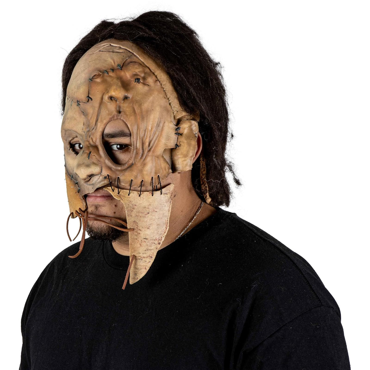 REV Máscara Látex Nicotero Leatherface, Licencia Oficial The Texas Chain Saw Massacre, Máscara Facial Unitalla, Disfraz Realista de Halloween, Cosplay y Fiestas