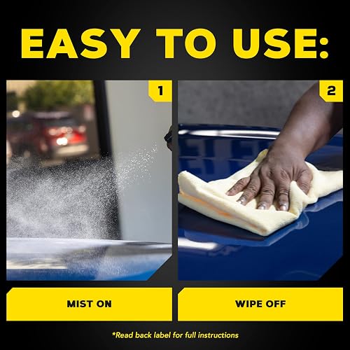 Meguiar's Ultimate Lavado y Cera sin Agua 128 onzas | Lavado de automóvil sin agua y cera sin remolinos ni rasguños. Fácil mantenimiento del automóvil, no requiere agua