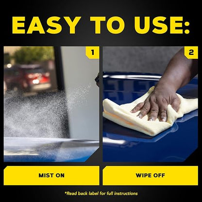 Meguiar's Ultimate Lavado y Cera sin Agua 128 onzas | Lavado de automóvil sin agua y cera sin remolinos ni rasguños. Fácil mantenimiento del automóvil, no requiere agua