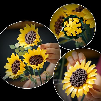 LEGO Ramo de Girasoles - Model Kit de Construcción para Adultos, Años 18+ - Flores Artificiales Decoración para Hogar - 11502