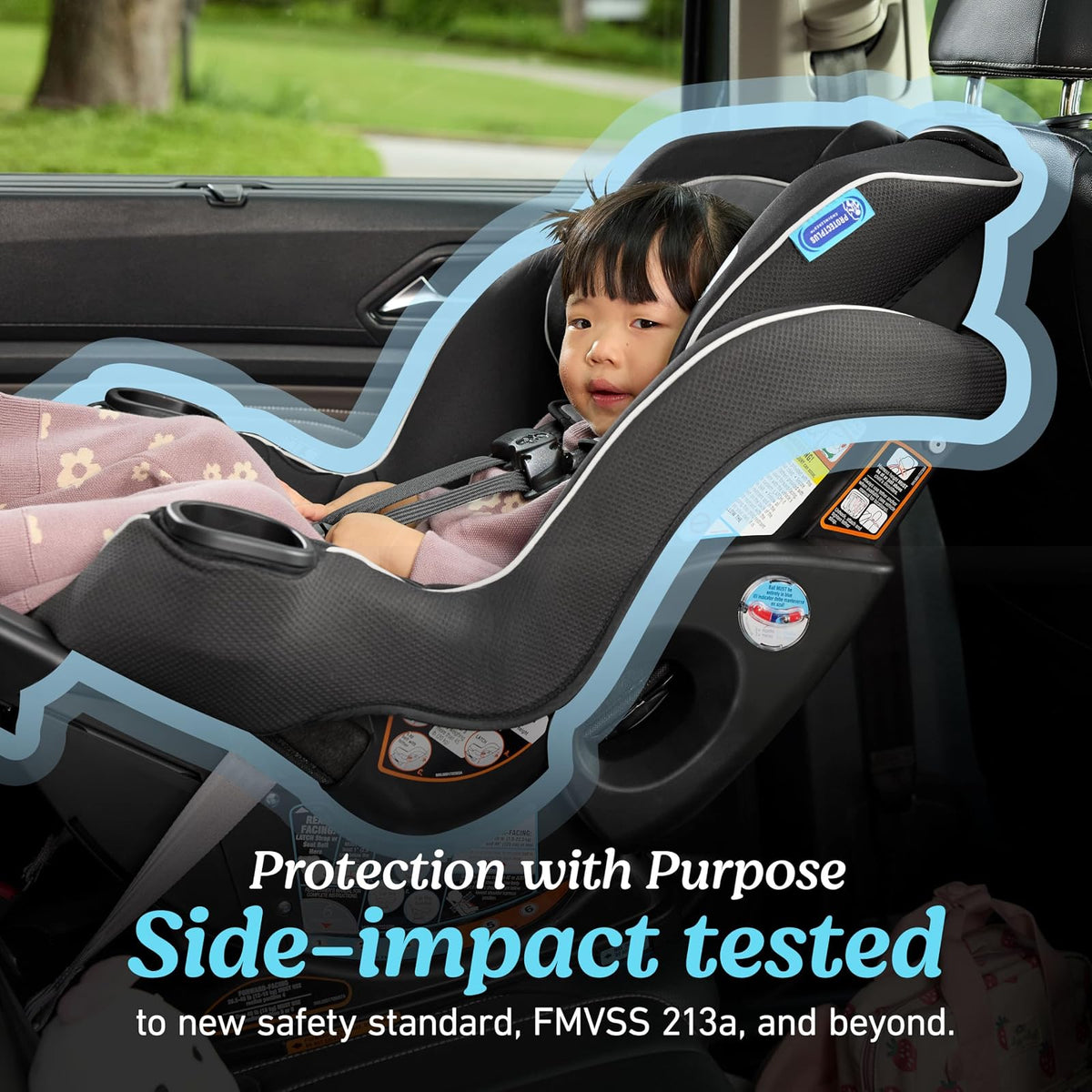 Graco Extend2Fit - Asiento convertible para automóvil para bebé, orientado hacia atrás y hacia adelante, panel de extensión ajustable para espacio adicional para las piernas, Redmond