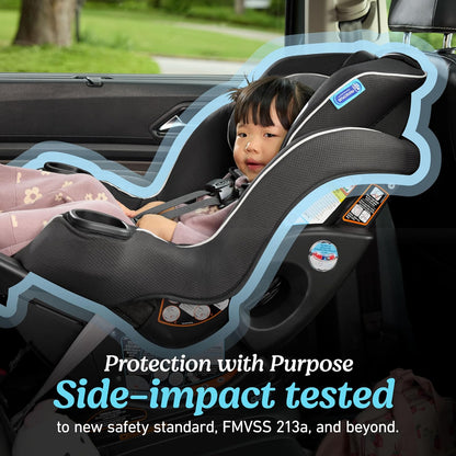 Graco Extend2Fit - Asiento convertible para automóvil para bebé, orientado hacia atrás y hacia adelante, panel de extensión ajustable para espacio adicional para las piernas, Gotham