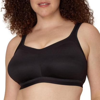 Playtex Brasier Inalámbrico Cool Comfort para Actividad Ligera - Negro (Real Black) - 38DDD