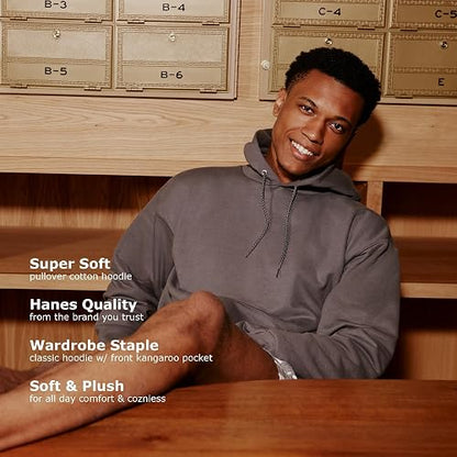 Hanes Men's Pullover EcoSmart Fleece Hooded Sweatshirt