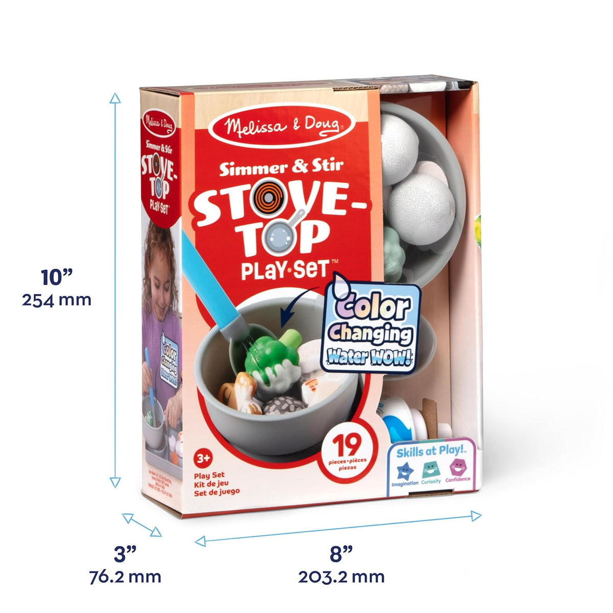 Melissa & Doug Saltear y Revolver en Estufa Juego con Water Wow! Colorear Revela con Agua, Comida de Juguete para niños 3+