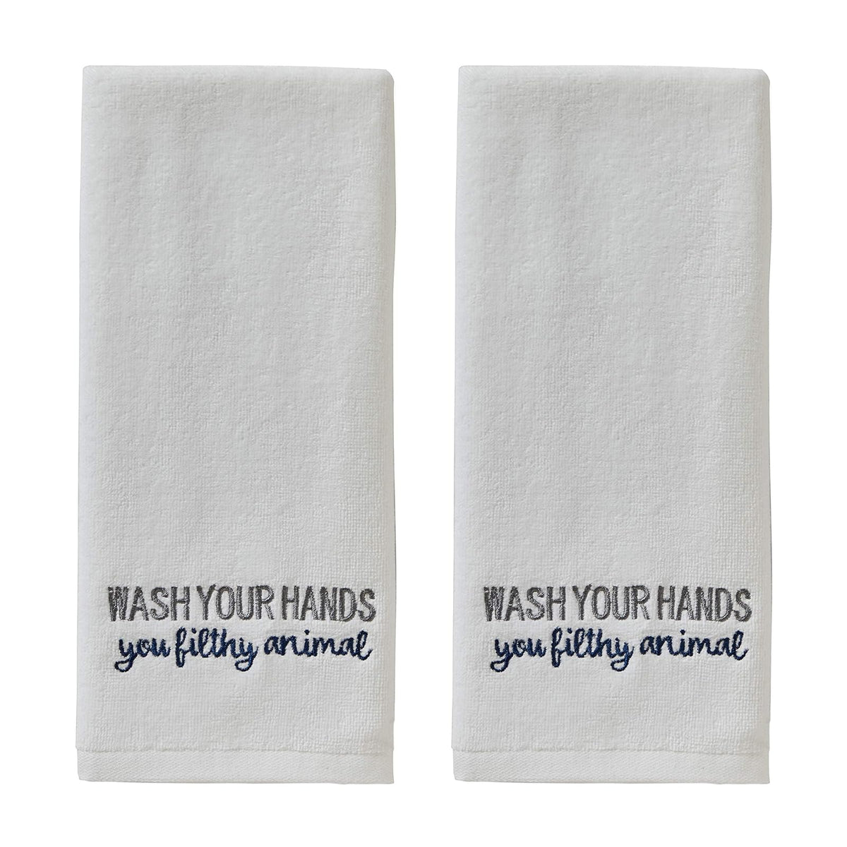 SKL Home - Toalla de Mano (2 Unidades), 16 x 25 Pulgadas, Color Blanco, 2 Unidades