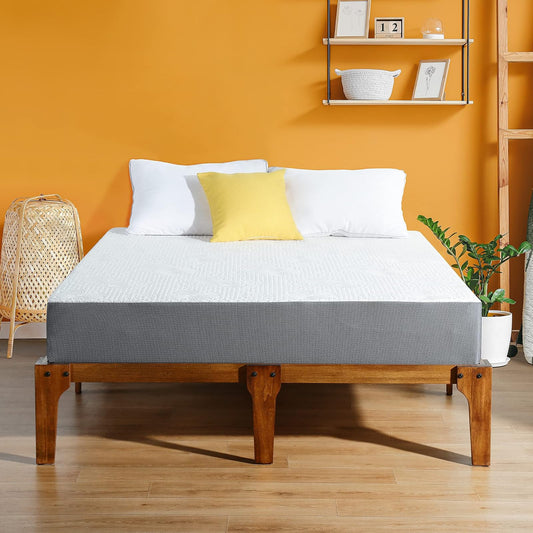 Olee Sleep Colchón de Espuma viscoelástica con infusión de Gel ventilado de 6 Pulgadas, Certificado CertiPUR-US®, Gris, Individual