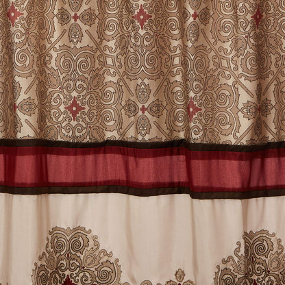 Donovan Design Weave Red Shower Curtain , Jacquard Traditional Shower Curtains for Bathroom , 72 X 72" , Blush